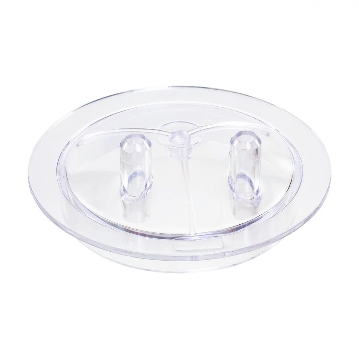 Capac plastic cu 2 iesiri pentru bidon lapte 25-30 litri - compatibil furtun 16/25 mm