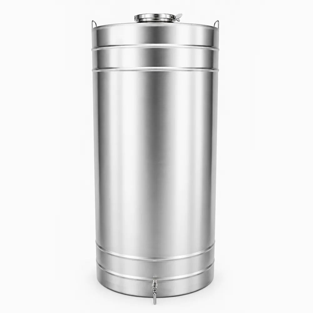 Butoi INOX 350L, AISI 304, capac clamp, Ø602x1252 mm