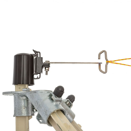 Izolator universal colt cap stalp T-post pentru fir franghie banda 40 mm