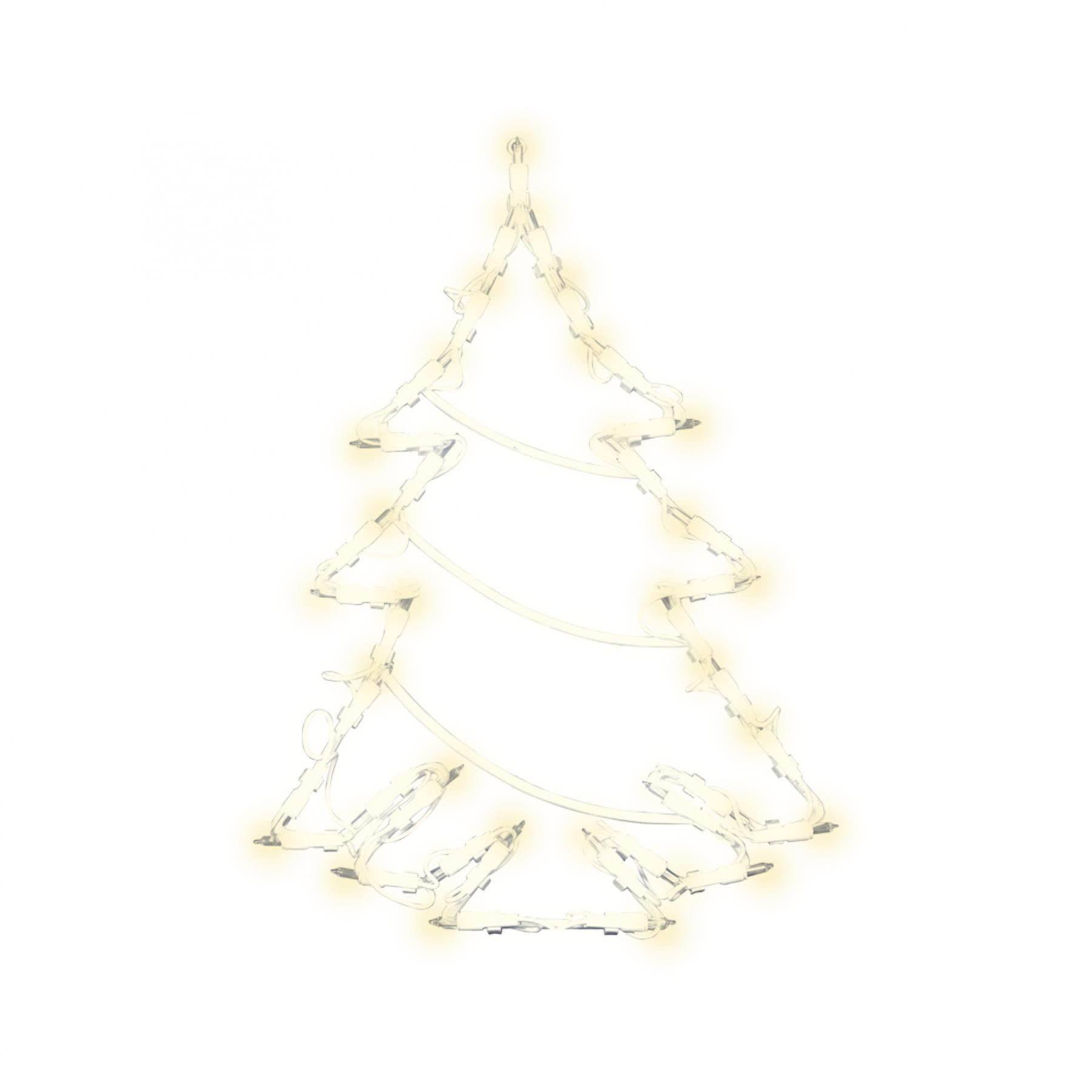 Decor Fereastra LED Brad 41 cm, Alb, Interior, 50 BecurI, KID502