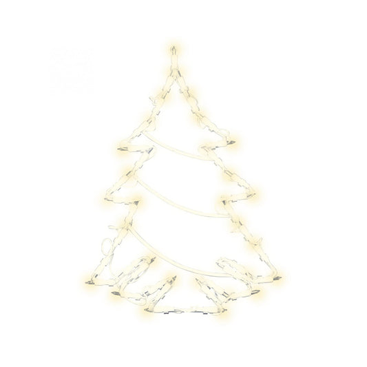 Decor Fereastra LED Brad 41 cm, Alb, Interior, 50 BecurI, KID502