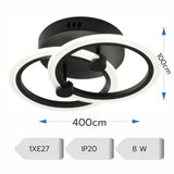 Lustra LED Cercuri, 35W, 3000 lm, 3 Culori, IR 400mm x 100mm