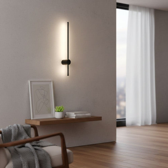 Aplica LED liniara neagra 11W, 550 lm, 600x100x60 mm, 4000K
