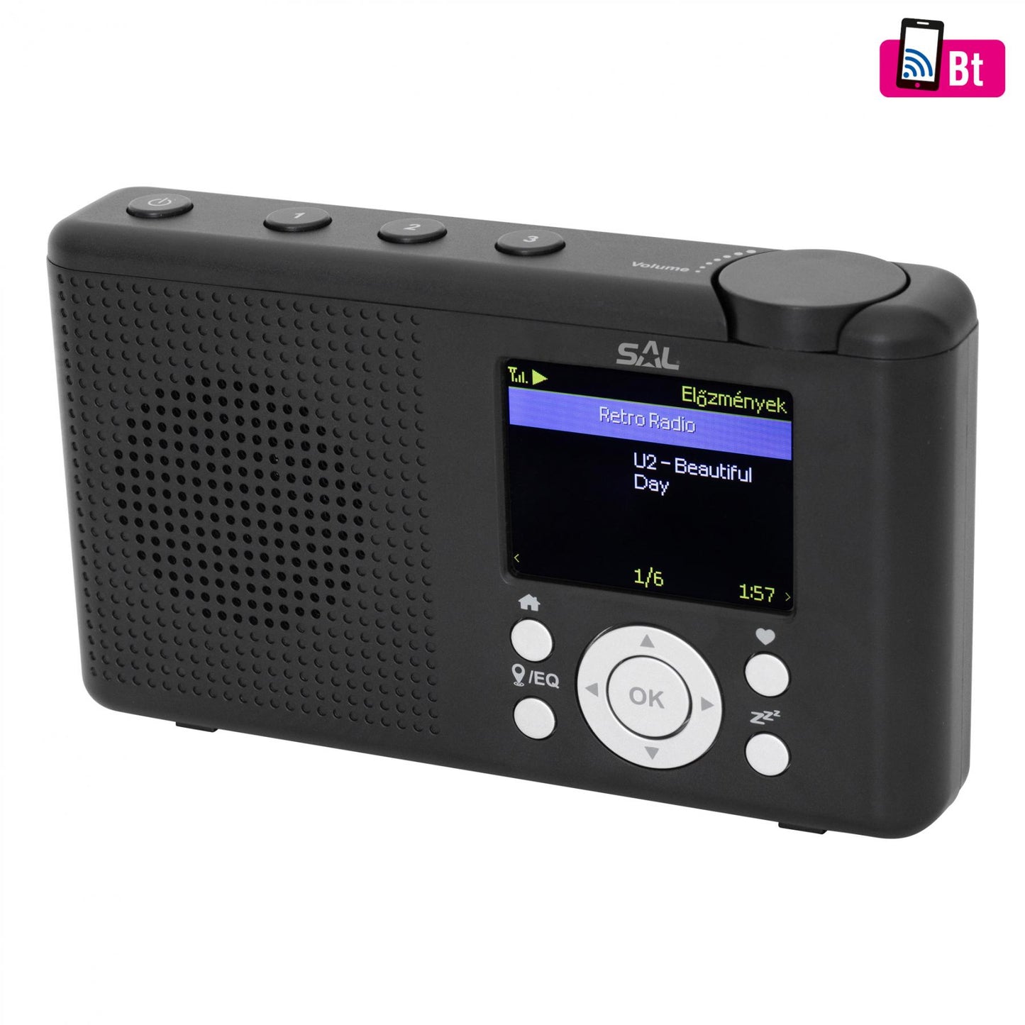 Internet Radio Portabil 3in1 INR 3000 | 23.000 Posturi Radio, Conexiune BT, FM RDS, Ecran TFT LCD