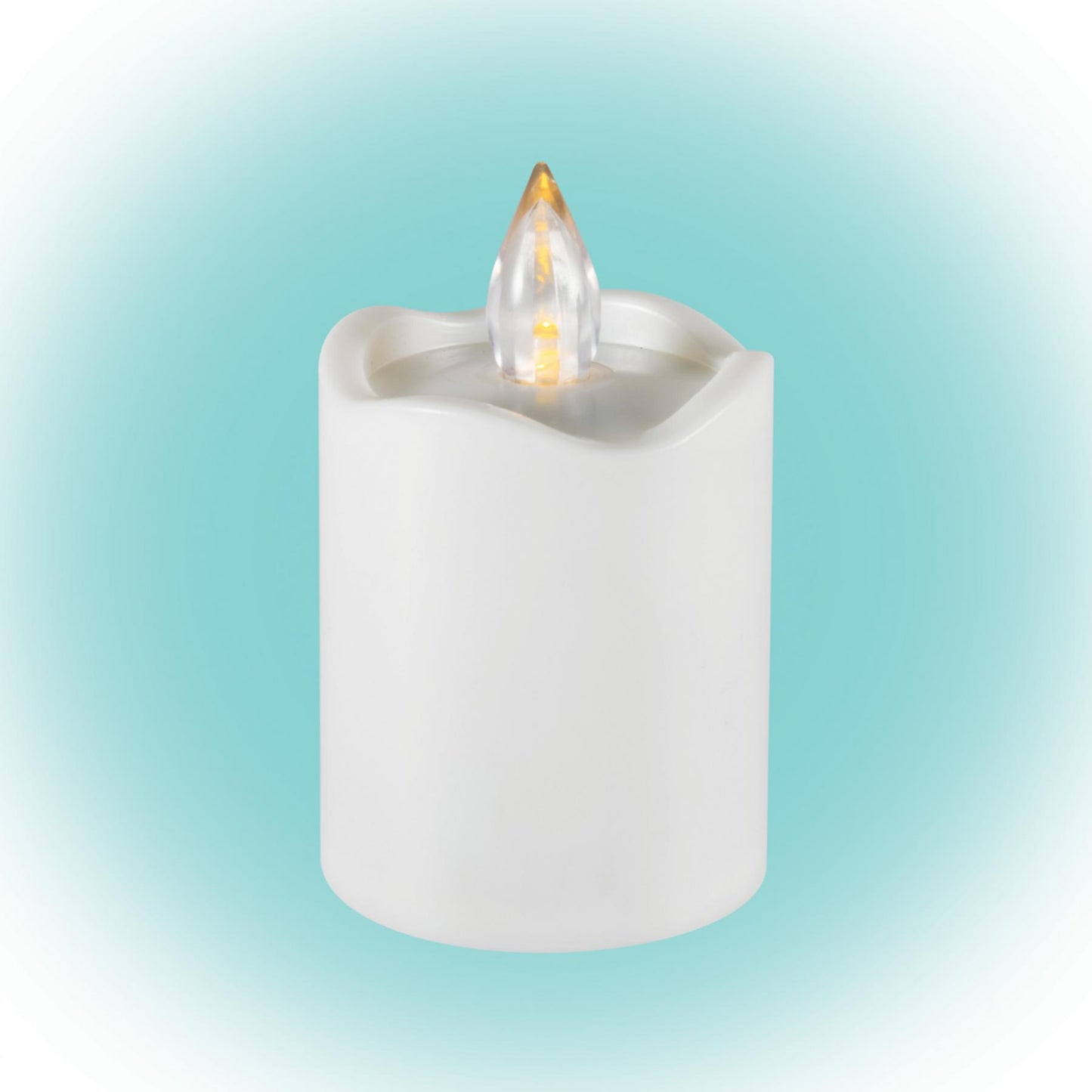 Lumanare LED cu Flacara Acril Alb, Intermitent, Durata 180 Zile, Alimentare 2xBaby C – CDX 2/WH