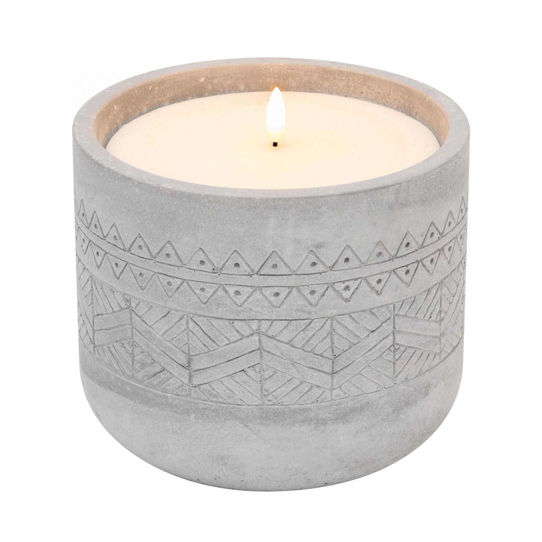 Candela din Piatra cu LED Alb Cald Ø17 x 14 cm, Flacara Intermitenta, Timer 6H ON/18H OFF, Alimentare 3xAA – CDL 17