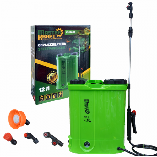 Pompa de stropit electrica (vermorel) Master Kraft KF-12C-12, 12L, acumulator 12V 8Ah, tub inox