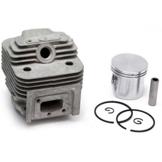 Set motor complet 44mm pentru motocositoare – cilindru, piston, segmenti, garnitura, rulment, bolt, sigurante