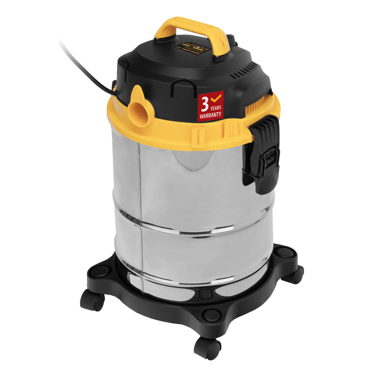 Aspirator Denzel EVC15, 1200 W, rezervor 15 L, furtun 2 m, puternic si compact