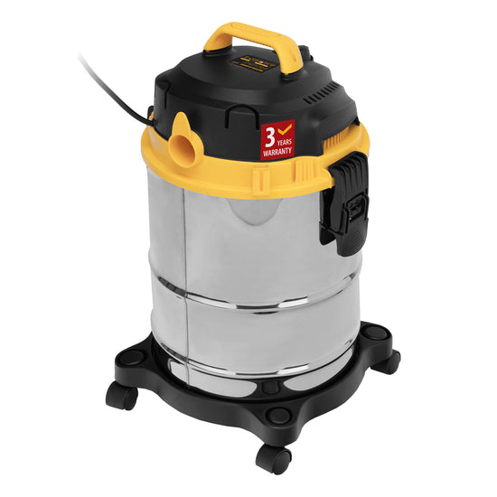 Aspirator Denzel EVC15, 1200 W, rezervor 15 L, furtun 2 m, puternic si compact