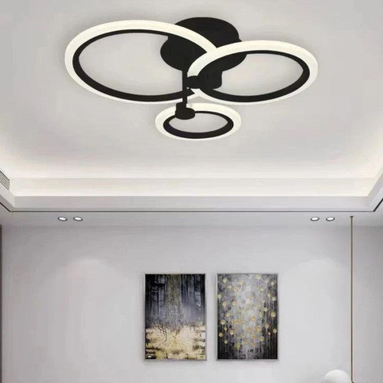 Lustra LED Cercuri 40W, 3 Brate, 3600 lm, 440x150mm, IR