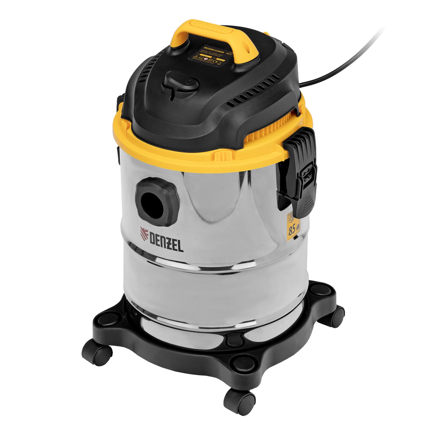 Aspirator Denzel EVC15, 1200 W, rezervor 15 L, furtun 2 m, puternic si compact