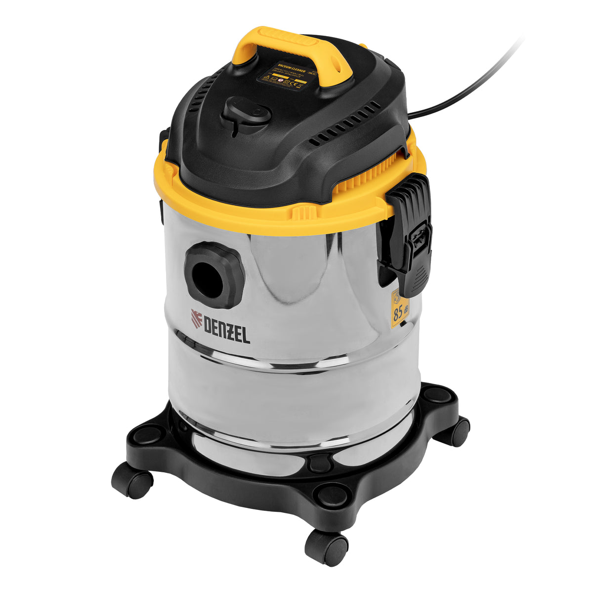 Aspirator Denzel EVC15, 1200 W, rezervor 15 L, furtun 2 m, puternic si compact