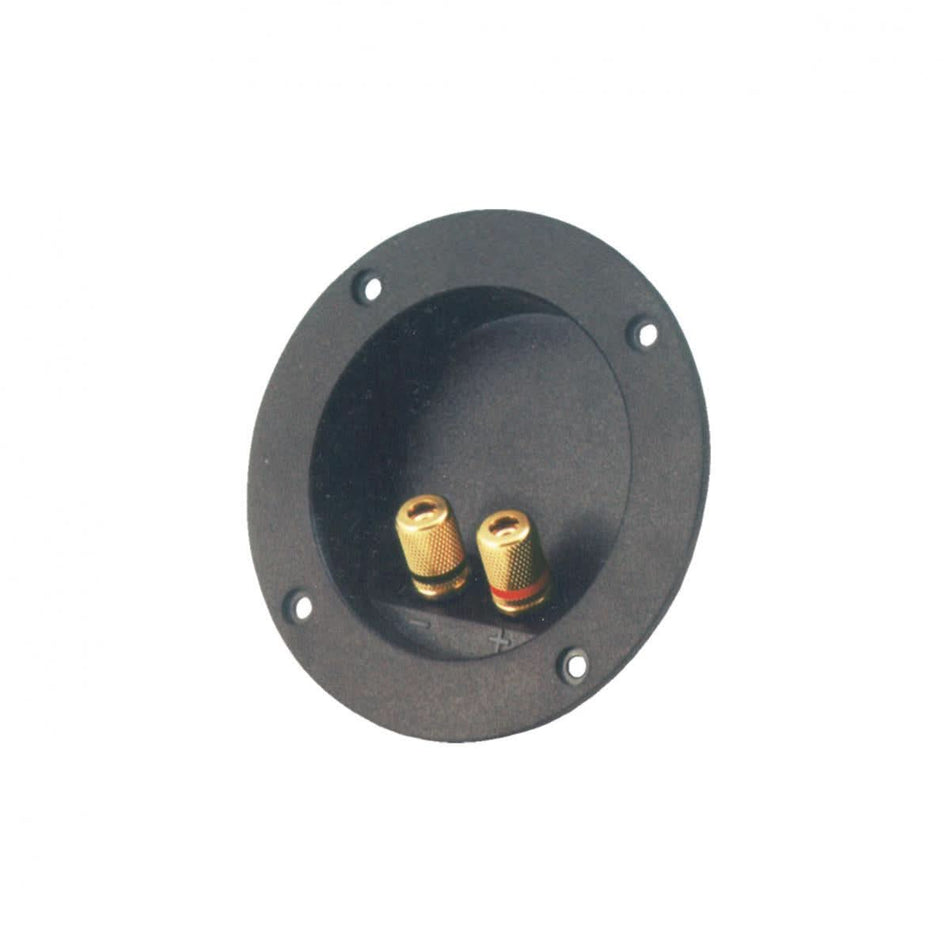 Conectori Boxa 2 Poli cu Conectori Tip Banana Aurite, Ø105 mm, Set 2 bucati