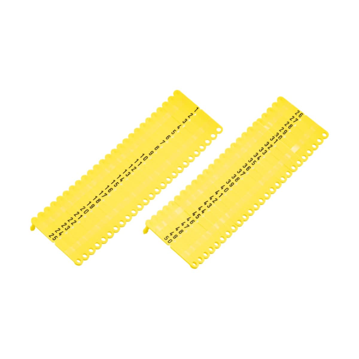 Crotalii pentru miei si iezi Twintag galben 1-50