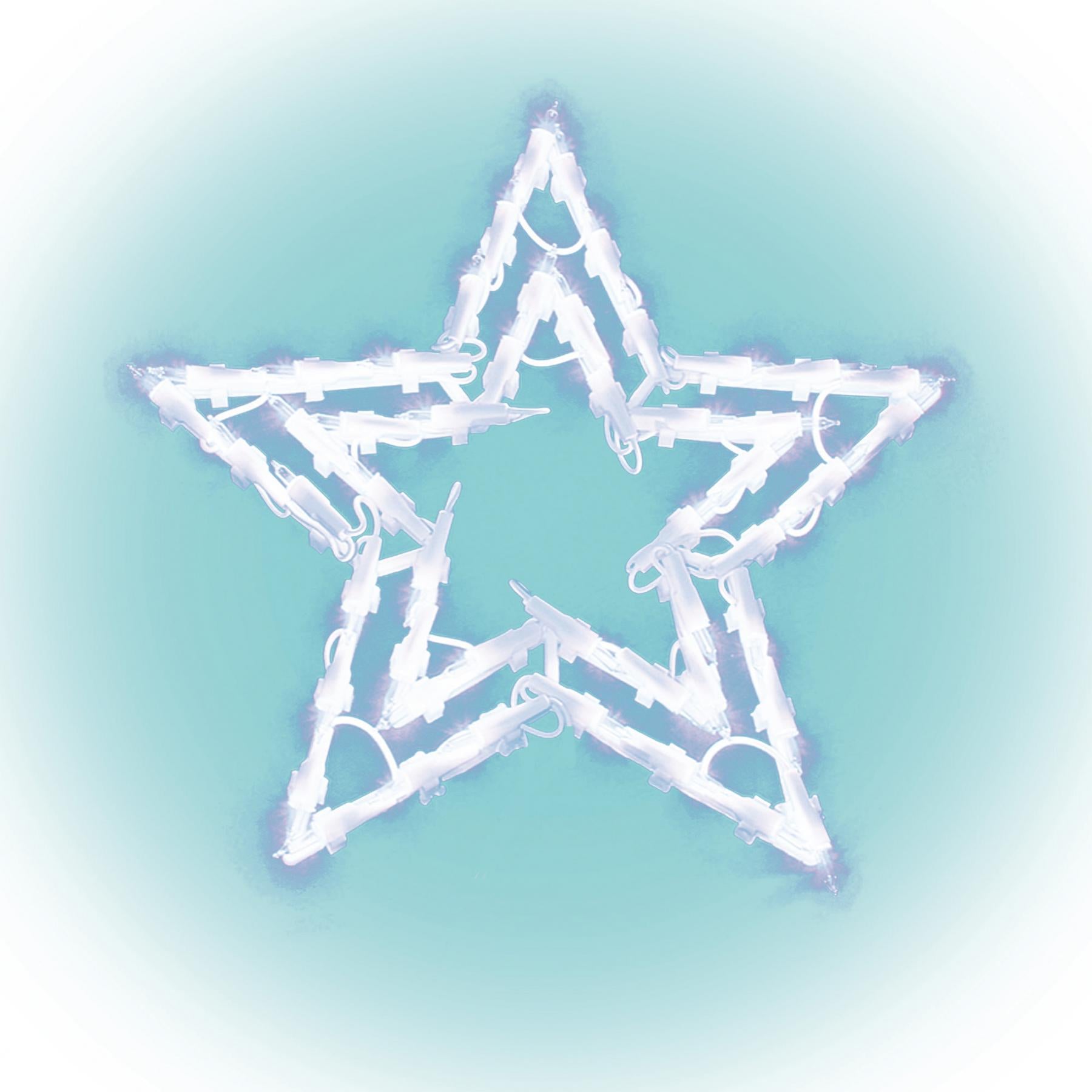 Decor Fereastra LED Stea 40 cm, Alb, Interior, 50 BecurI, KID503