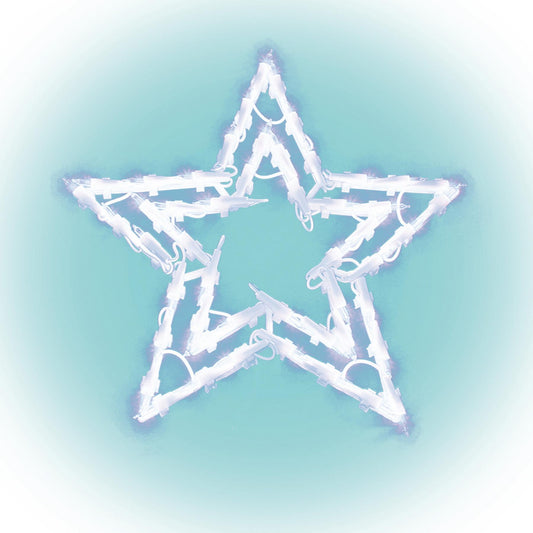 Decor Fereastra LED Stea 40 cm, Alb, Interior, 50 BecurI, KID503