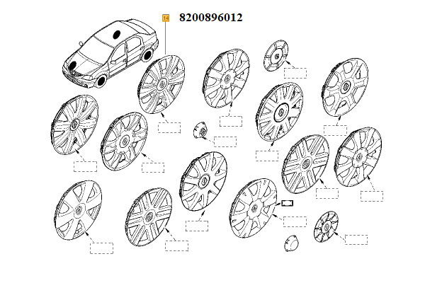 Capac Jantă Tablă 15 inch, Compatibil Renault