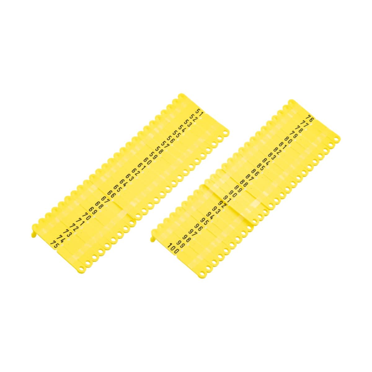 Crotalii pentru miei si iezi Twintag galben 51-100