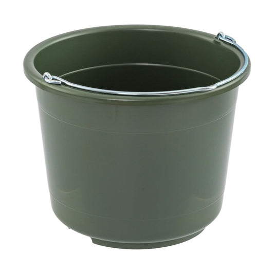 Galeata grajd furajare 20 litri verde cu maner metalic
