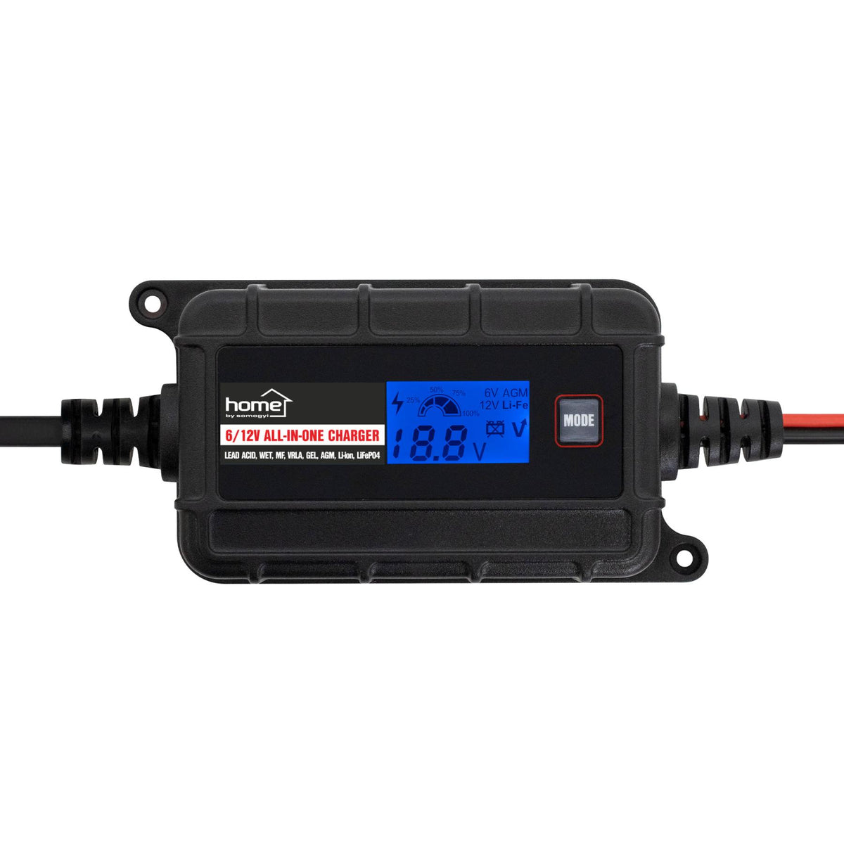 Incarcator acumulator SMART SMC20, 6-12V, 2A, LCD, IP65