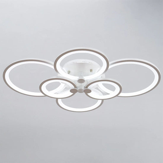 Lustra LED Cercuri 100W, 6 Brate, 80 lm/W, 830x140mm, IR