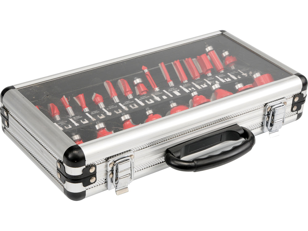 Set freze pentru lemn Yato 25 buc, diametru tija 8 mm, capete cu insertii din carbura YG6X YT-6801 - imagine produs 2