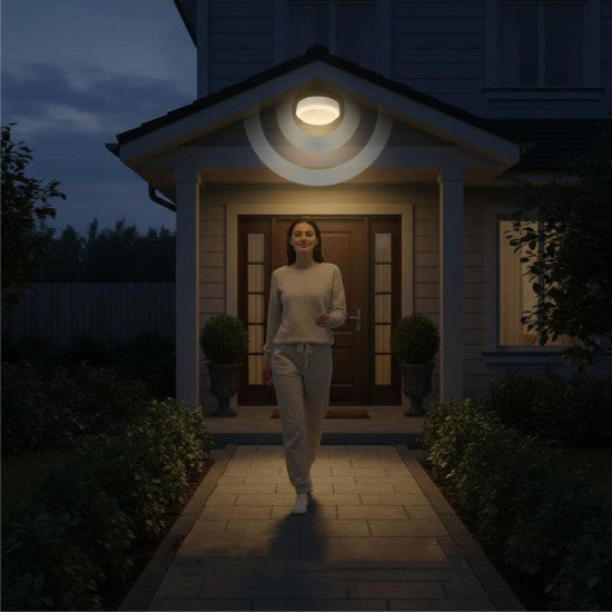 Aplica LED cu senzor, 15W, 1200 lm, Ø171x65.9 mm