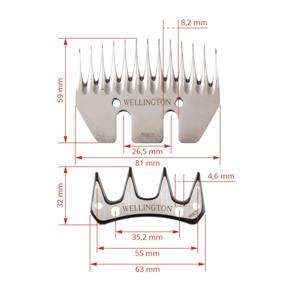 Set cutite schimb Wellington 13/4 pentru masini de tuns