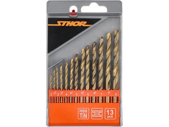 Set Burghie Metal Sthor, HSS Titan, 2–8 mm, 13 Bucati, Rezistenta Sporita