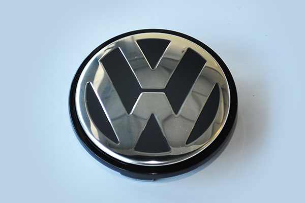 Ornament Capac Jantă Aliaj Negru/Argintiu "W", Compatibil VW