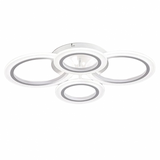 Lustra LED Cercuri 56W, 4 Brate, 580x90mm, 3 Culori, IR
