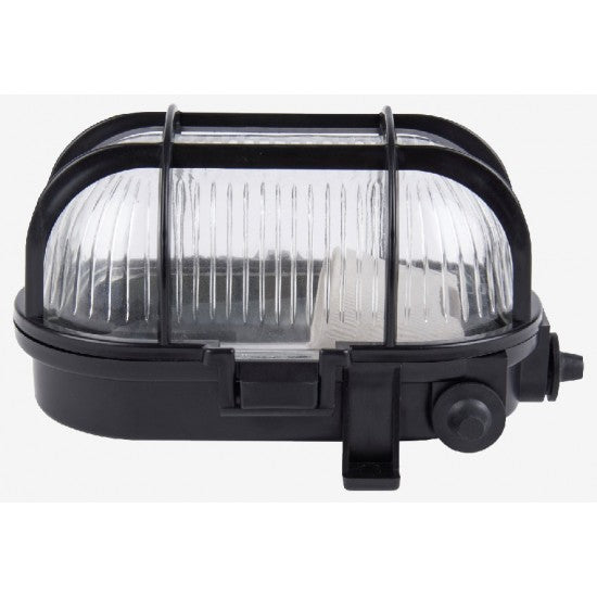 Lampa Bat Ovala cu Grila, max. 60W, E27, 170x125x105 mm