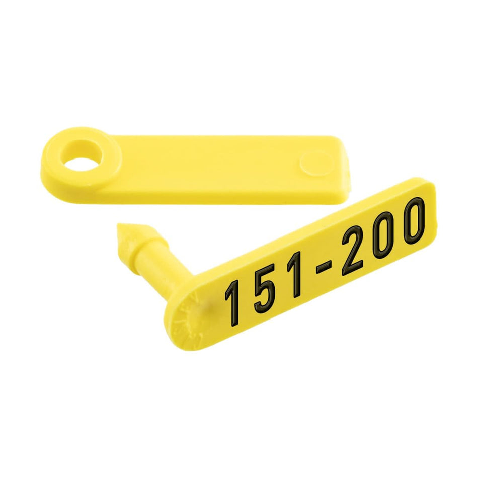 Crotalii pentru miei si iezi Twintag galben 151-200