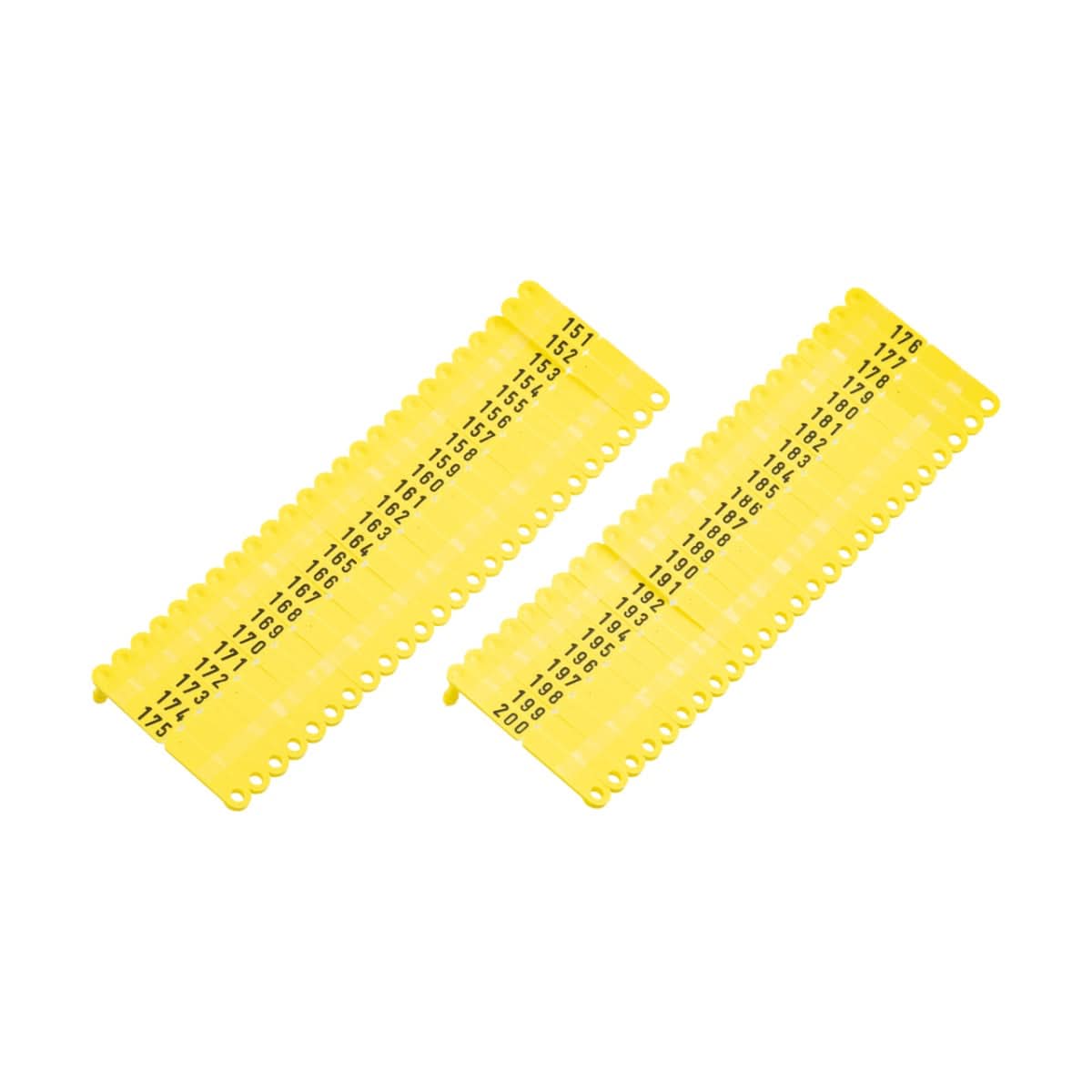 Crotalii pentru miei si iezi Twintag galben 151-200