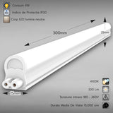 Corp LED T5 cu intrerupator, 4W, 4100K, 300 mm