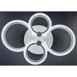 Lustra LED Cercuri 56W, 4 Brate, 580x90mm, 3 Culori, IR