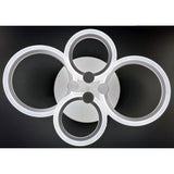 Lustra LED Cercuri 56W, 4 Brate, 580x90mm, 3 Culori, IR