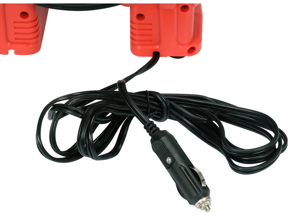 Compresor portabil Yato 18V, 11 Bar, 21 L/min, fara acumulator, alimentare 18V si 12V, cu lanterna LED si 5 duze universale
