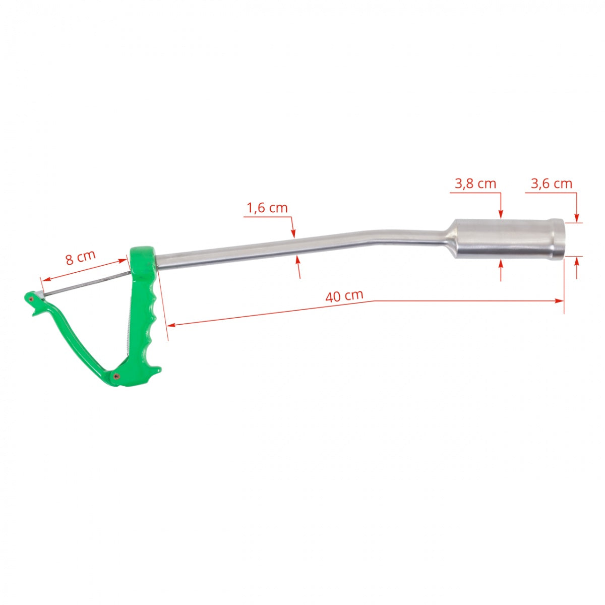 Dispozitiv introdus magnet ruminal, 53 cm, otel inoxidabil