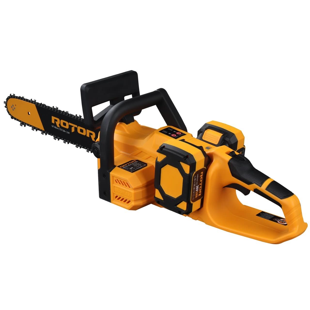 Drujba pe acumulator ROTOR RBS1601, 36V 5Ah, lama 40cm, 6000rpm, 26m/s, 2x baterii