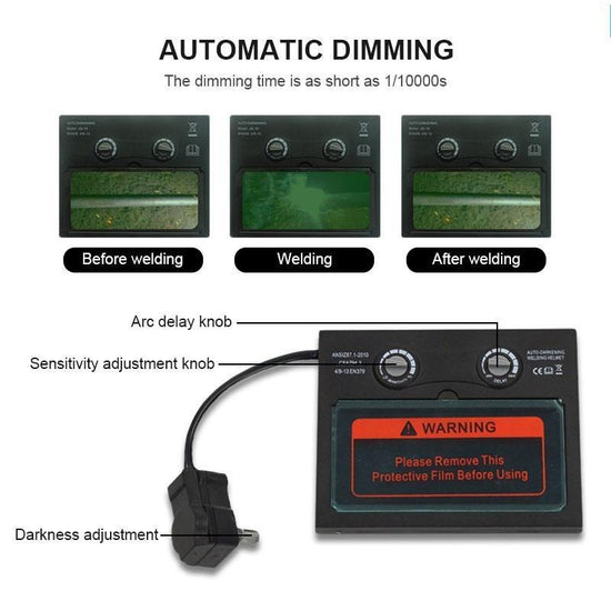 Masca sudura automata Brillo cu cristale lichide, filtru auto-intunecare