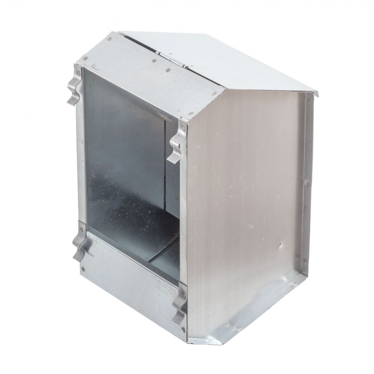 Hranitoare metalica zincata pentru iepuri, 2.2 litri, cu un compartiment