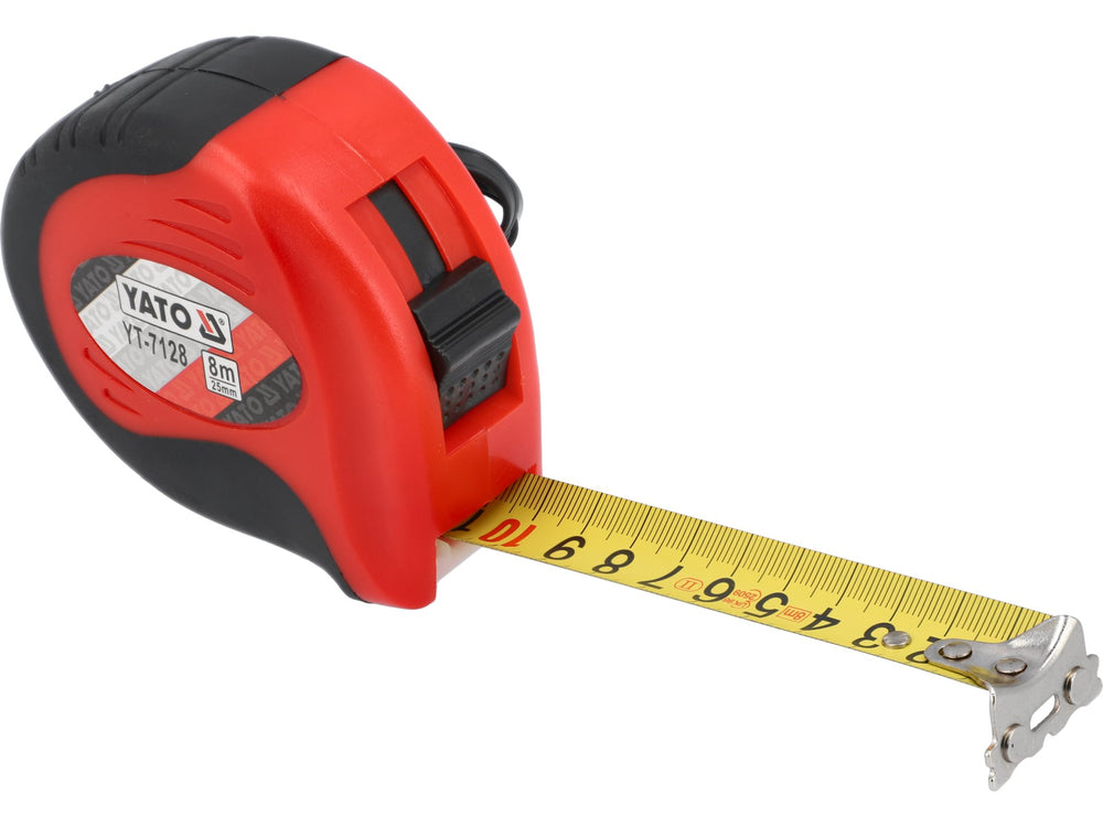 Ruleta 8 m x 25 mm, carcasa rezistenta, masurare precisa