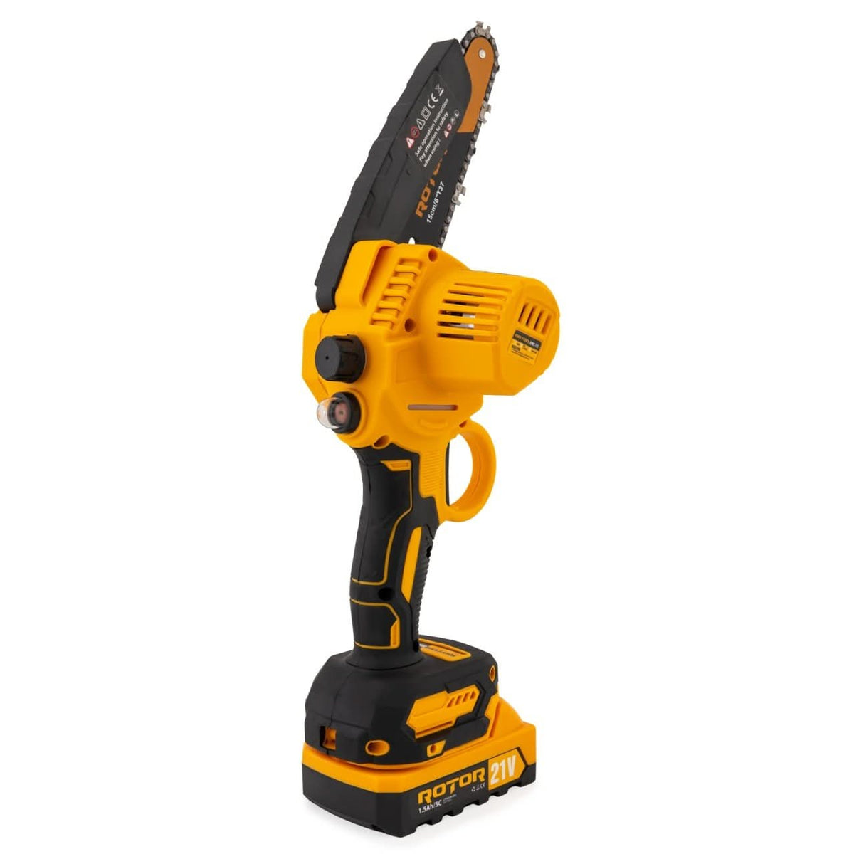 Mini fierastrau pe acumulator ROTOR RMC-1.5, 21V 1.5Ah, 500W, 4500 rpm, lame 6" si 8"