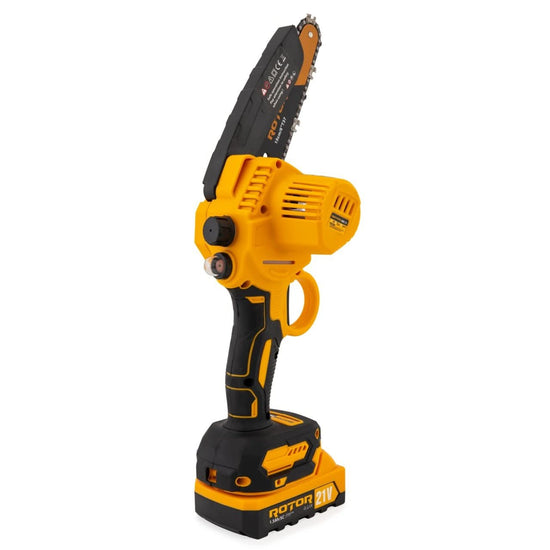 Mini fierastrau pe acumulator ROTOR RMC-1.5, 21V 1.5Ah, 500W, 4500 rpm, lame 6" si 8"