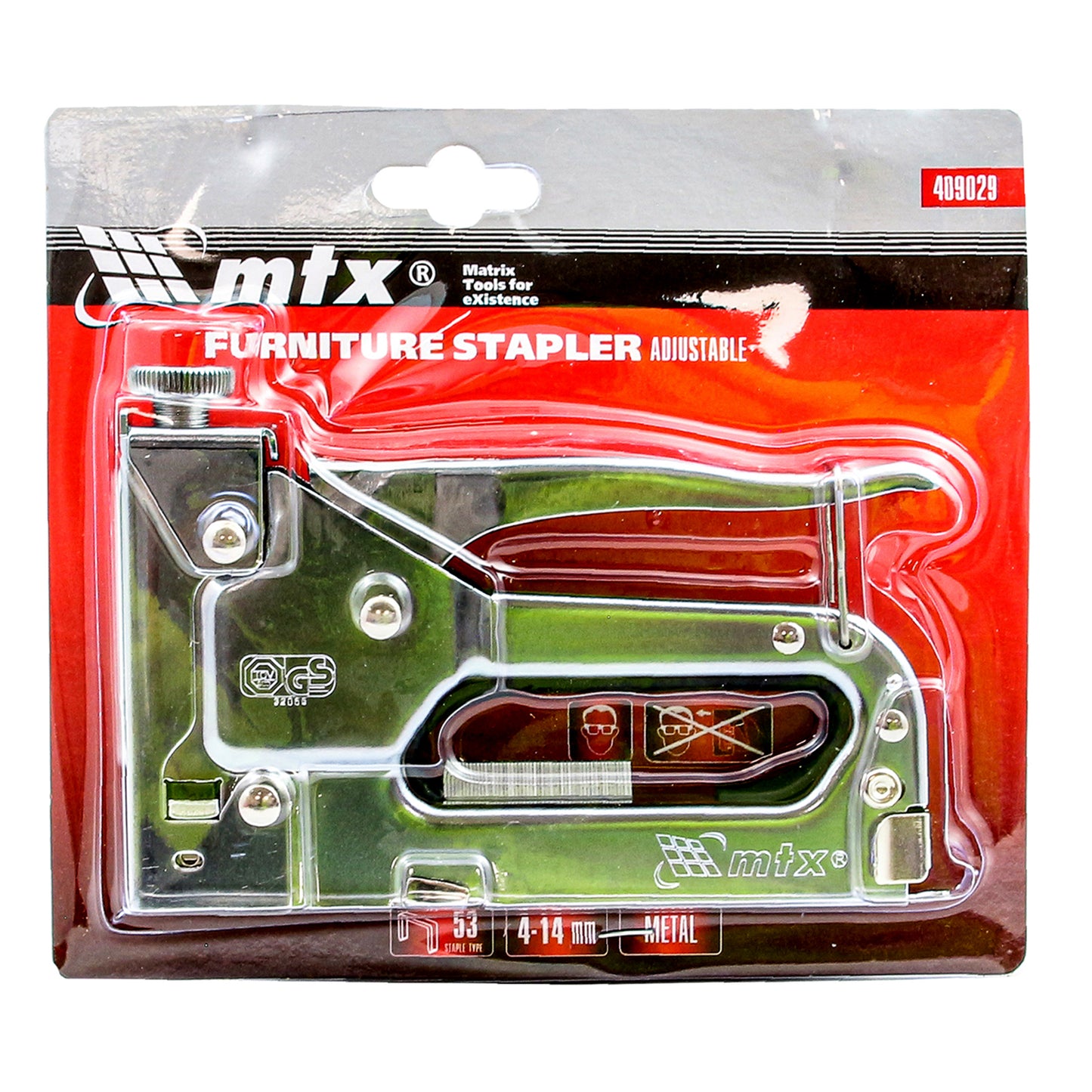 Capsator Profesional,  mobilier reglabil MTX, tip capse 53, 4-14 mm, utilizare simpla, in blister