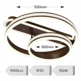 Lustra LED Egeria 150W, 9100lm, 3000K/4000K/6500K, telecomanda
