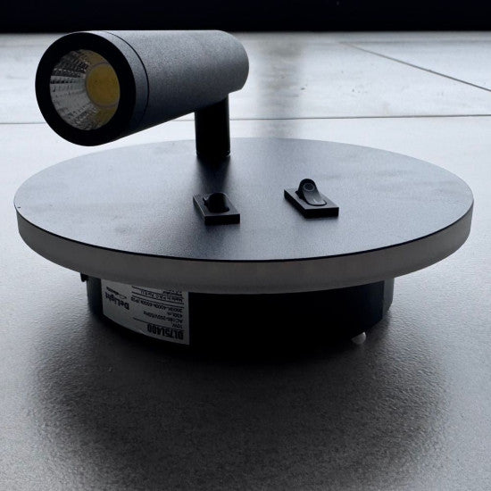 Aplica LED neagra cu spot, 10W, 430 lm, 140x140x68 mm