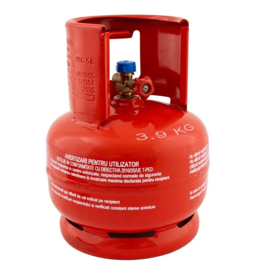 Butelie GPL Elefant 5L, 2kg gaz, filet 1/2, presiune testare 30 bari, culoare rosie, pentru camping si exterior
